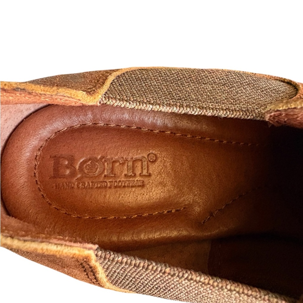 BORN  Rustic Brown Leather Loafers DALLIA SLIP ON ANKLE BOOT
SIZE 8B - Picture 3 of 11